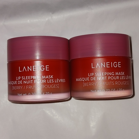 Laneige Duo Lip Sleeping Mask Berry Lip Balm Gloss NWT - Picture 4 of 16